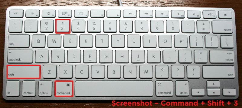 what is the mac shortcut for screenshot with crosshairs
